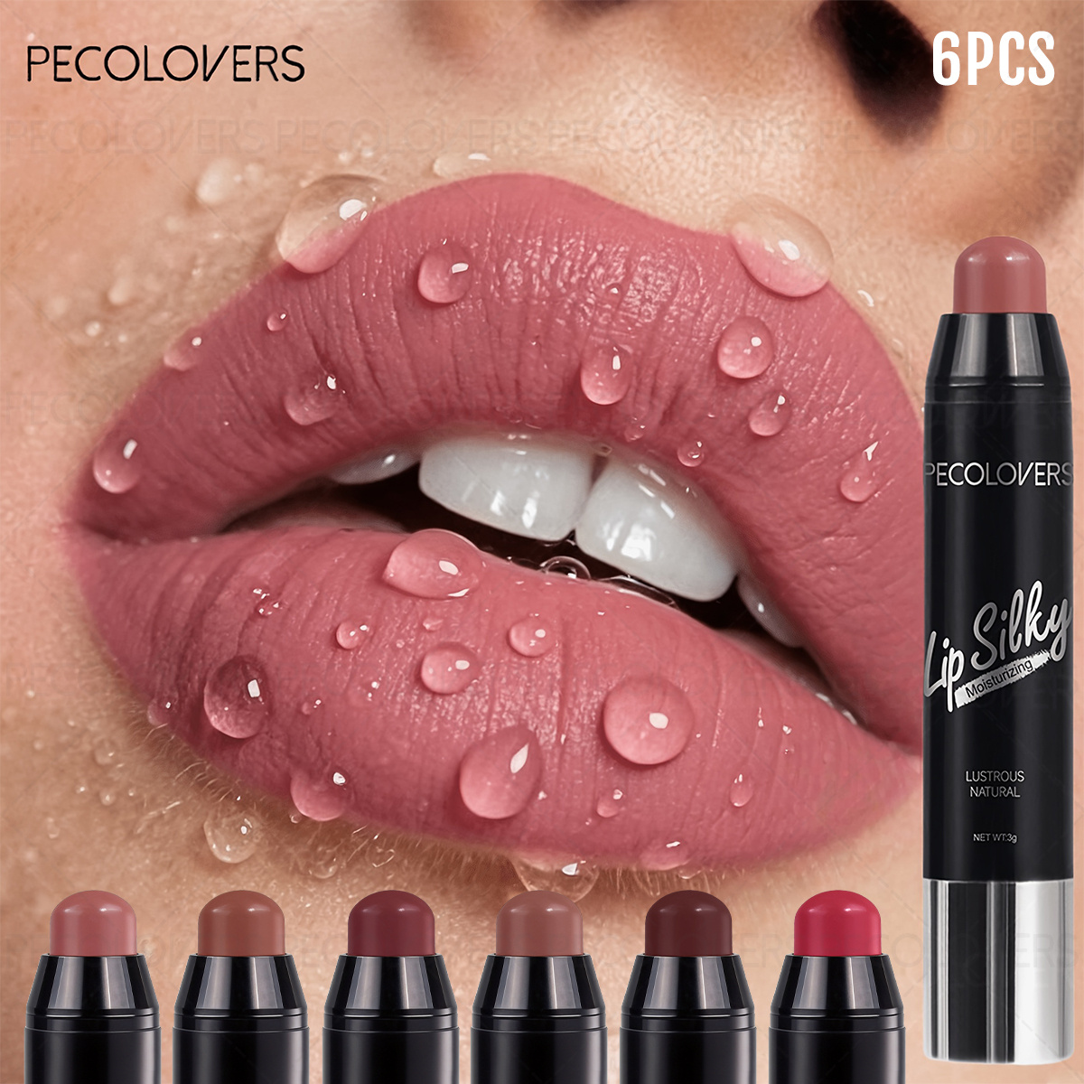 Model Kit Formula 1 - 6PCS/SET Hydrating Lipstick Crayon Kit, 2-in-1