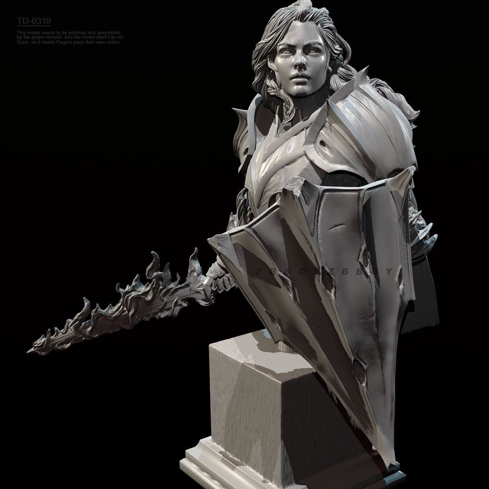 55mm 70mm Bust of A Female Kni - Model Kit Knight recension och pris