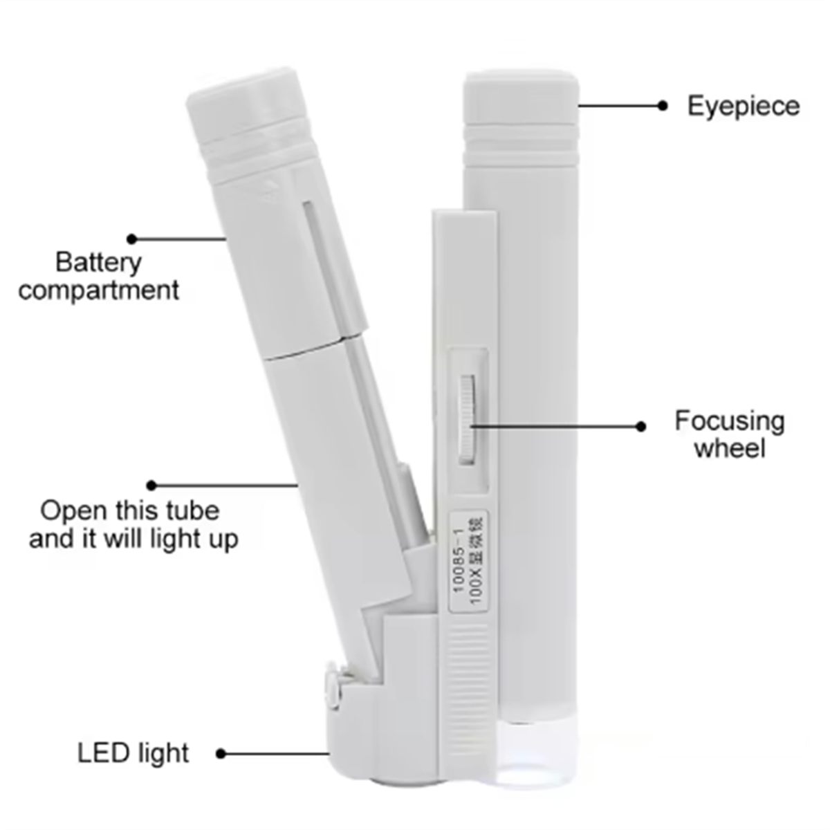 ABNJ Handheld Microscope 100X  - Magnifier With Light recension och pris