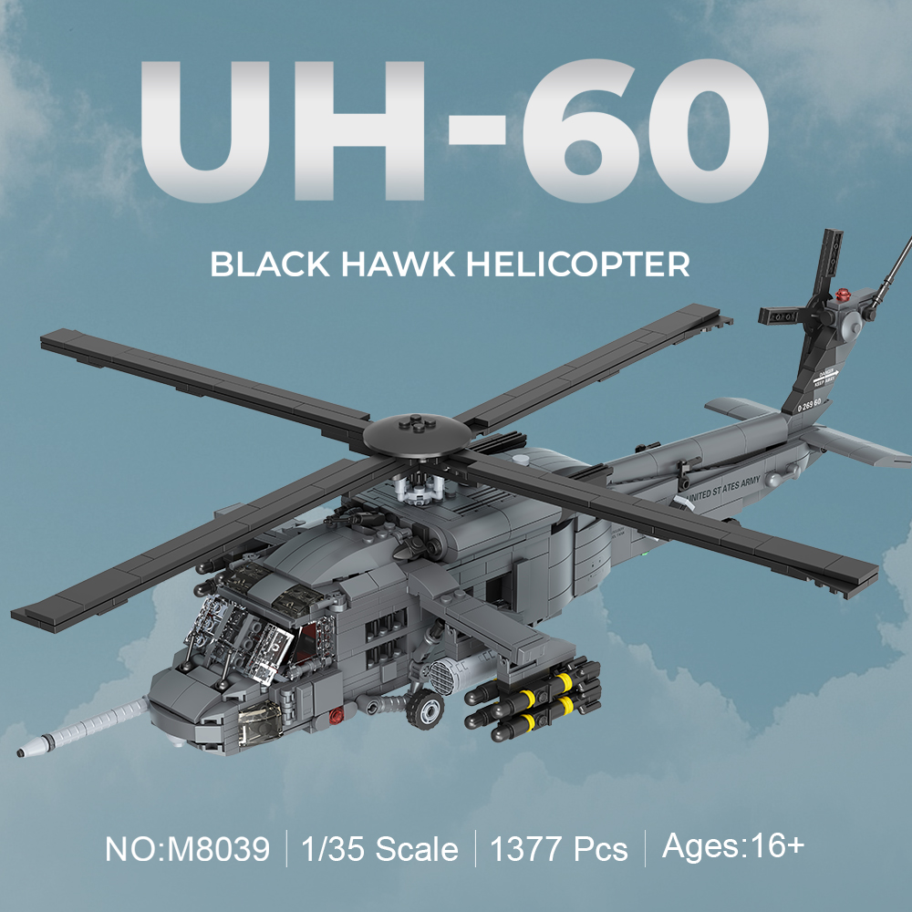 MISINI M8039 1:35 UH-60 Black  - Model Kit Helicopter recension och pris