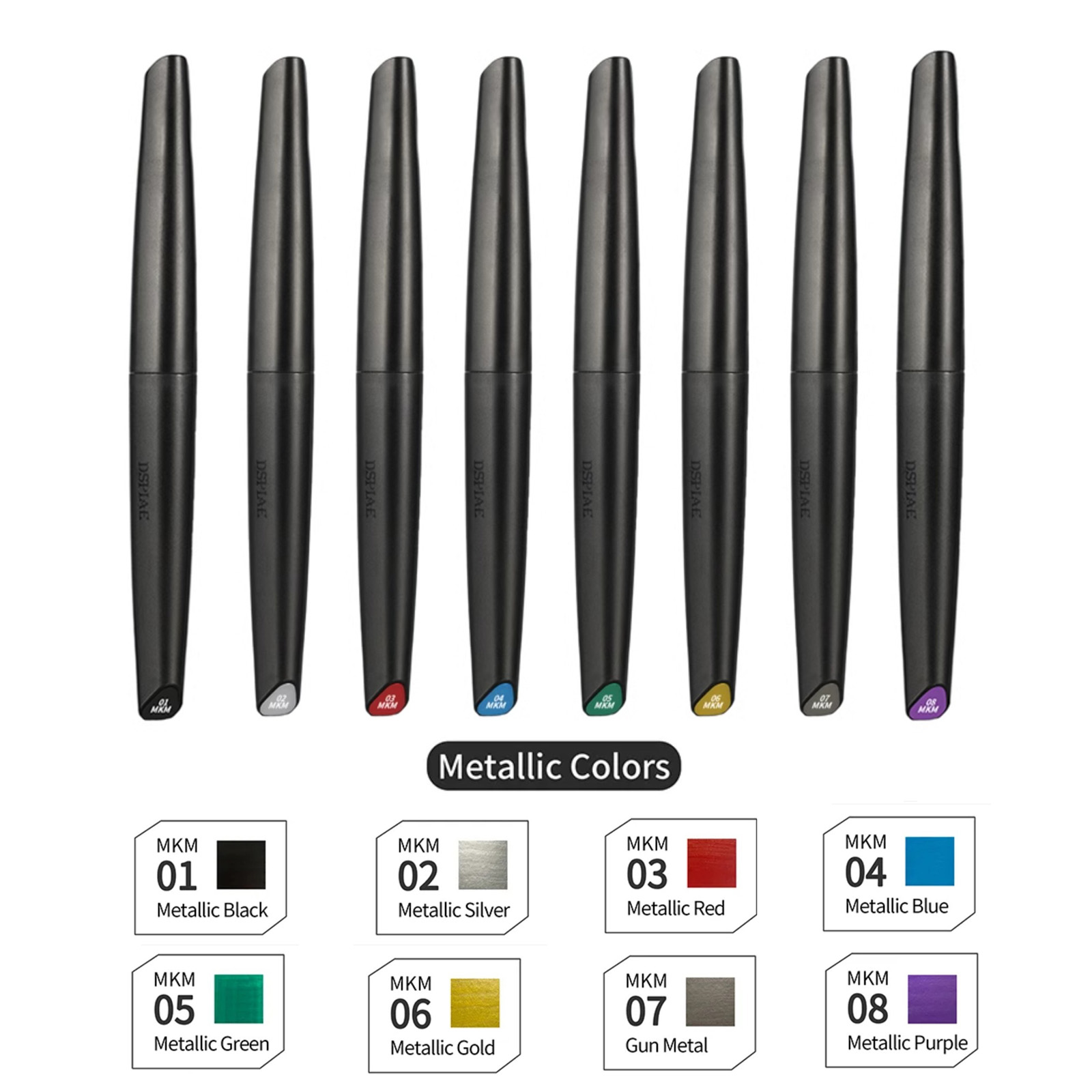 DSPIAE Soft Tip Water-based Ma - Metallic Paint Set recension och pris