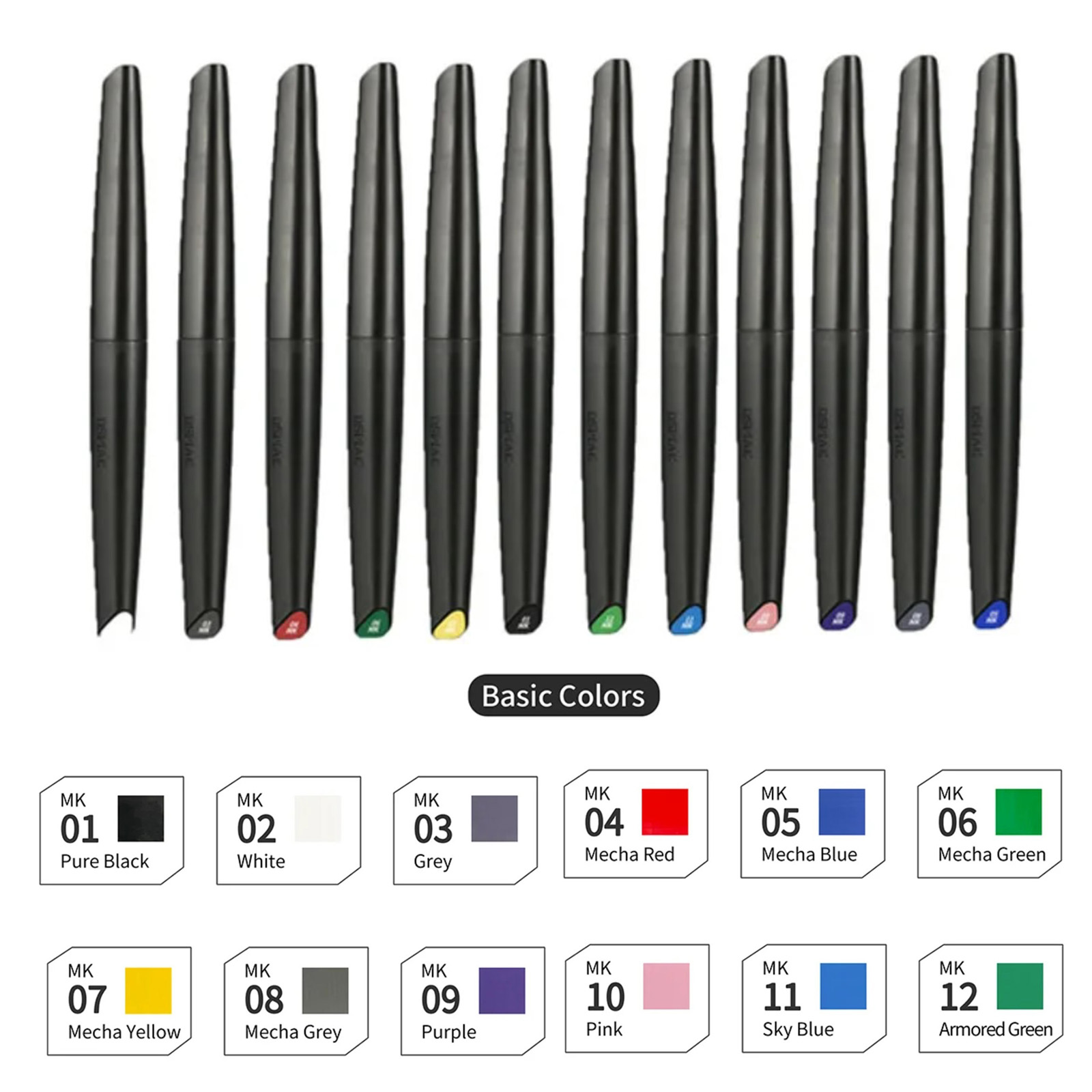 DSPIAE Soft Tip Water-based Ma - Metallic Paint Set recension och pris