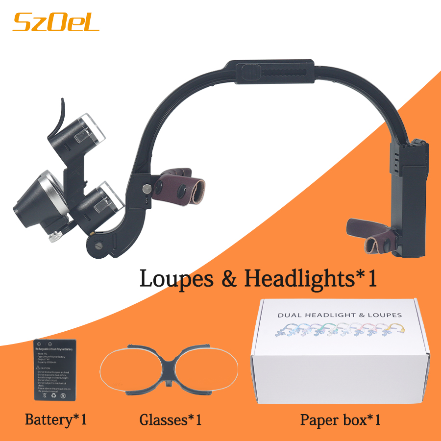 2.5X/3.5X Dental Binocular Mag - Magnifier With Light recension och pris