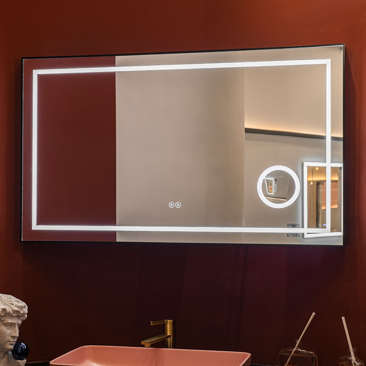Custom Size Wall Mounted Vanit - Magnifier With Light recension och pris