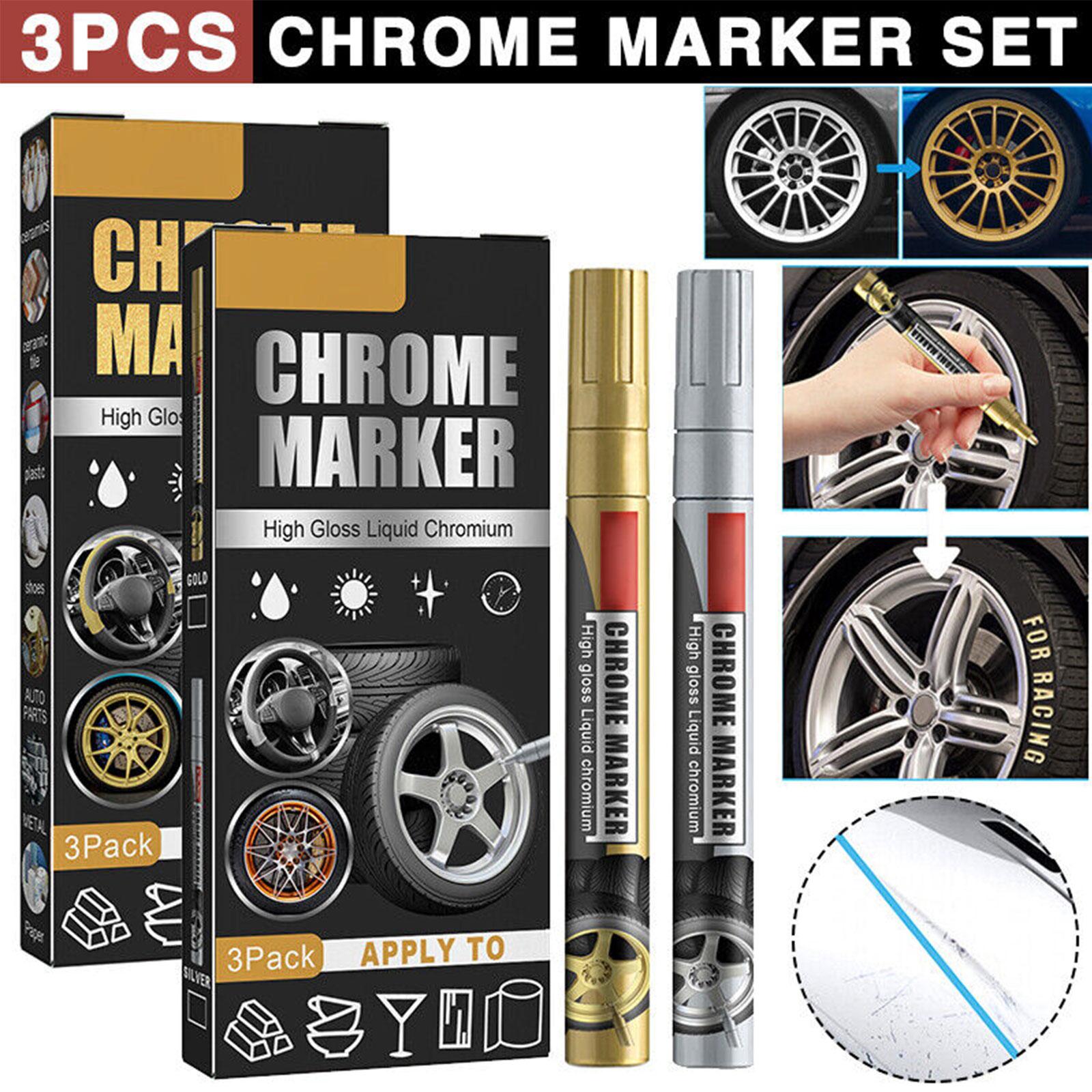 3Pcs/Set Chrome Marker Pen Car - Metallic Paint Set recension och pris