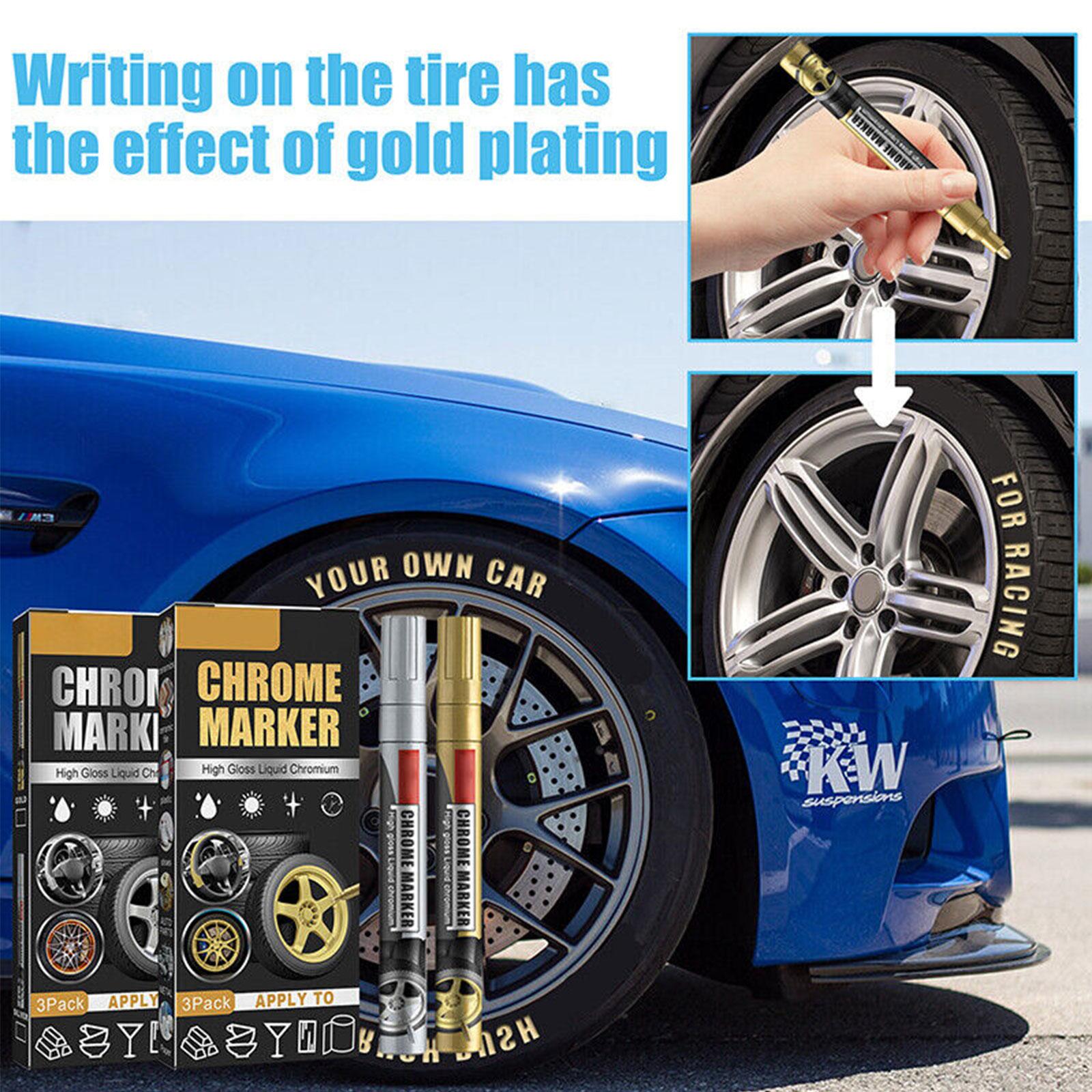 3Pcs/Set Chrome Marker Pen Car - Metallic Paint Set recension och pris