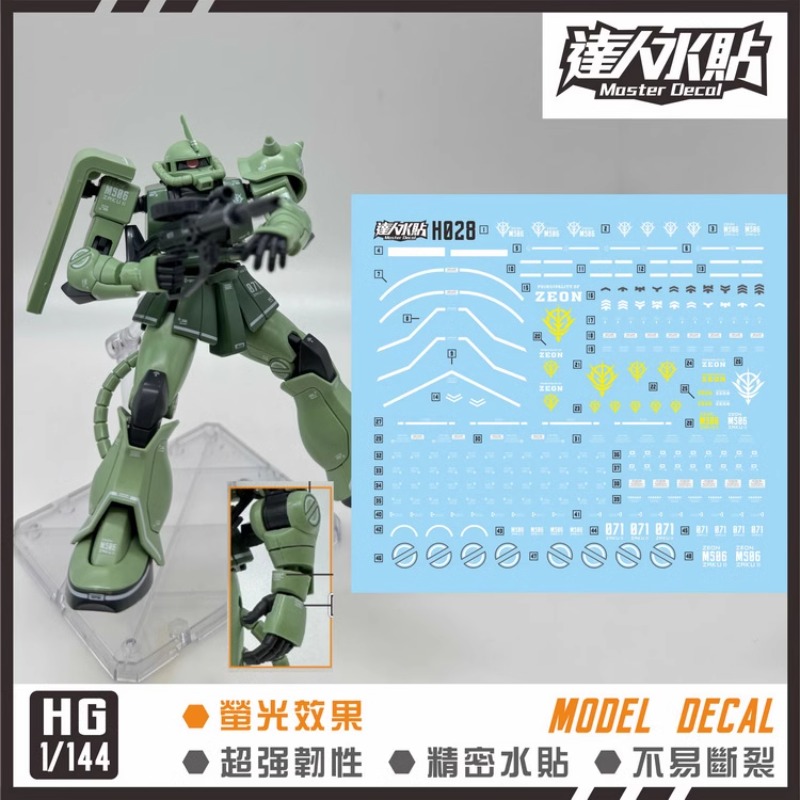 Master Decal H028 Fluorescent  - Model Kit Gundam Hg recension och pris
