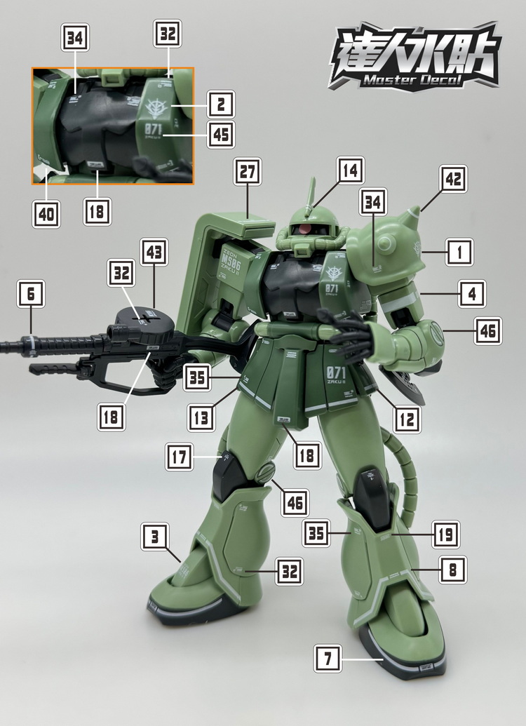 Master Decal H028 Fluorescent  - Model Kit Gundam Hg recension och pris