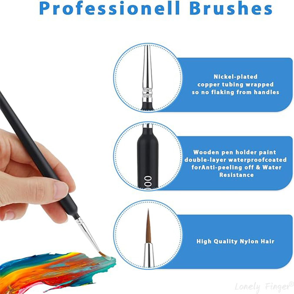5/11Pcs Paint Brushes Set, Art - Metallic Paint Set recension och pris