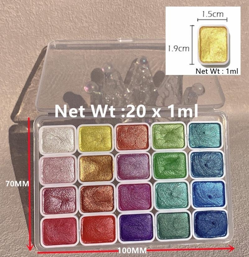 Pearlescent Paints Portable 20 - Metallic Paint Set recension och pris
