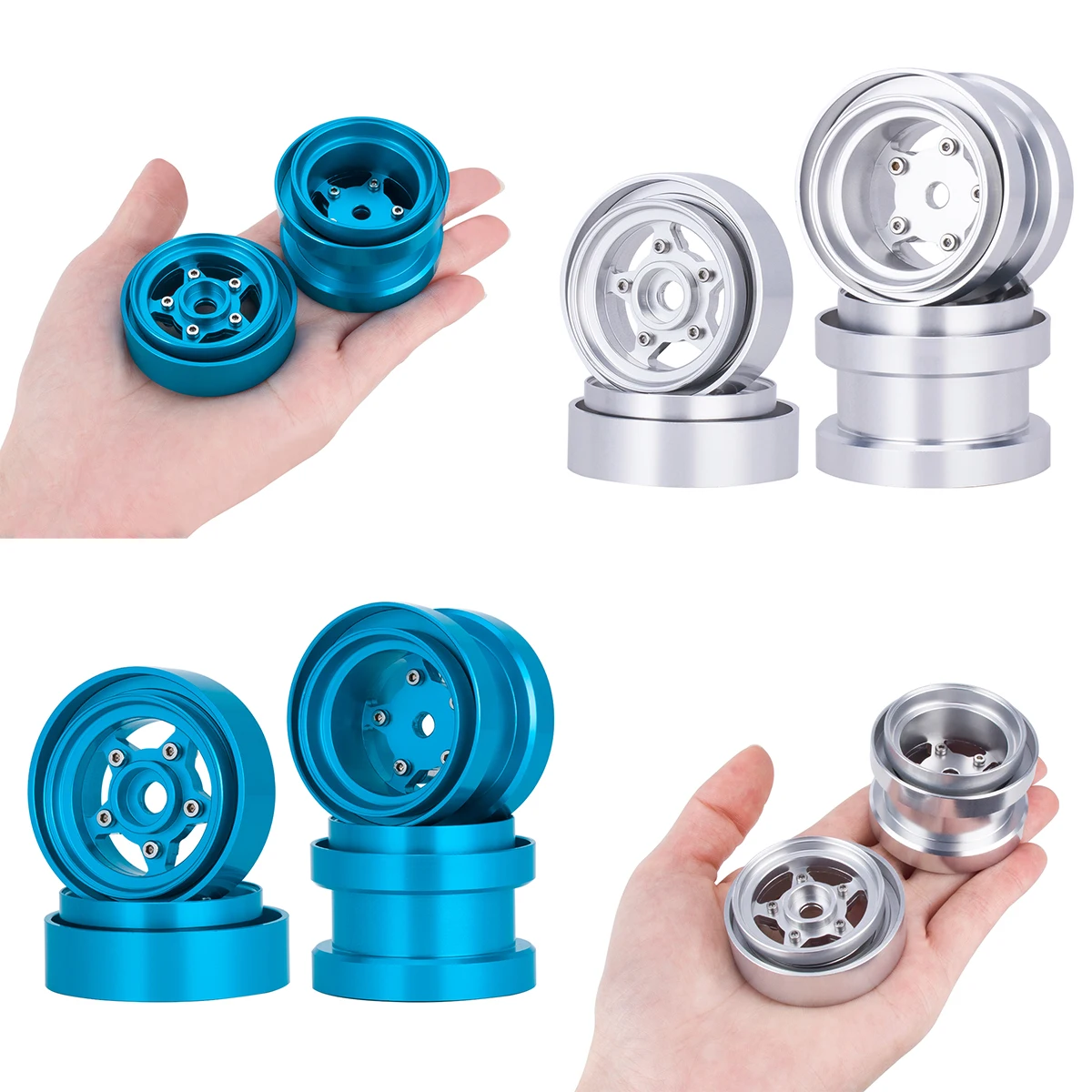 Aluminum Beadlock Wheels for 1 - Model Kit Helicopter recension och pris