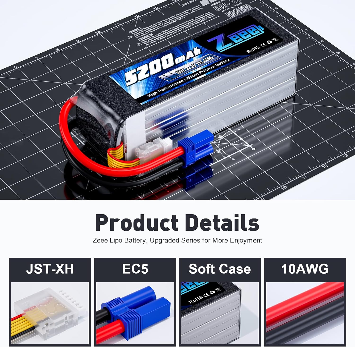 Zeee 6S 5200mAh Lipo Battery 2 - Model Kit Helicopter recension och pris